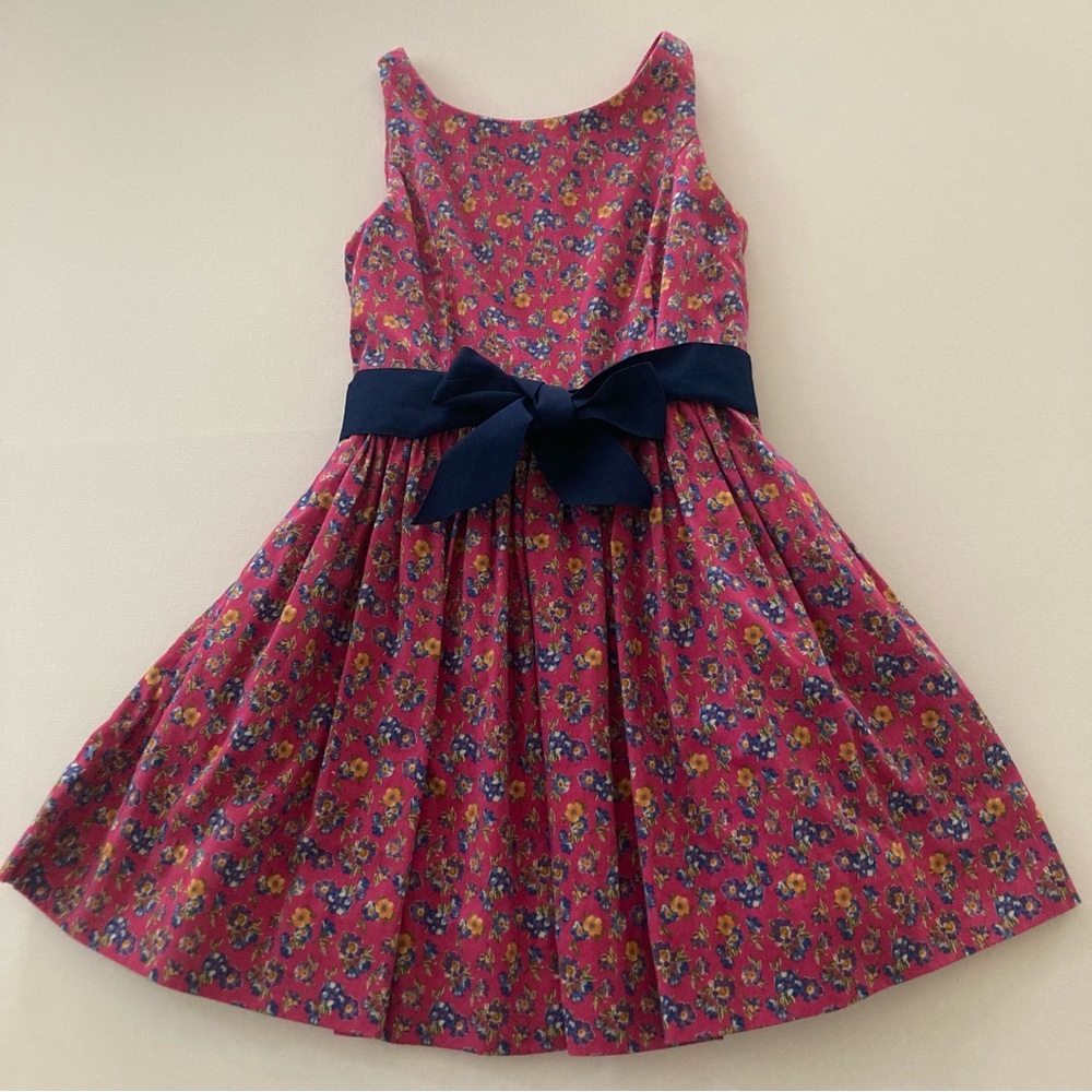 Ralph Lauren Girls 8 Pink Floral Party Dress